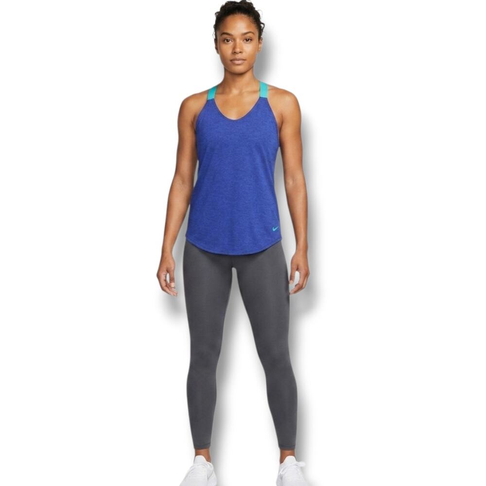 Nike women's Dri-FIT Royal Blue "Just Do It" Racerback Training Tank – Medium - Picture 8 of 8